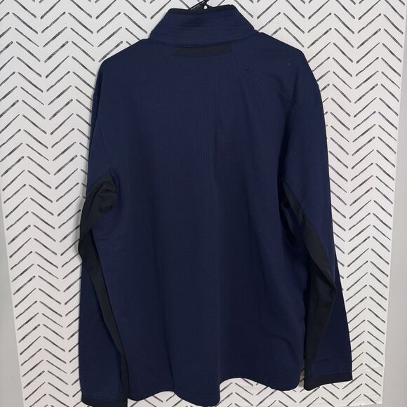 NWT NIKE TEXTURED DRI FIT 1/4 ZIP Waffle Pullover Navy Blue Cathedral Irish XL - Picture 4 of 9